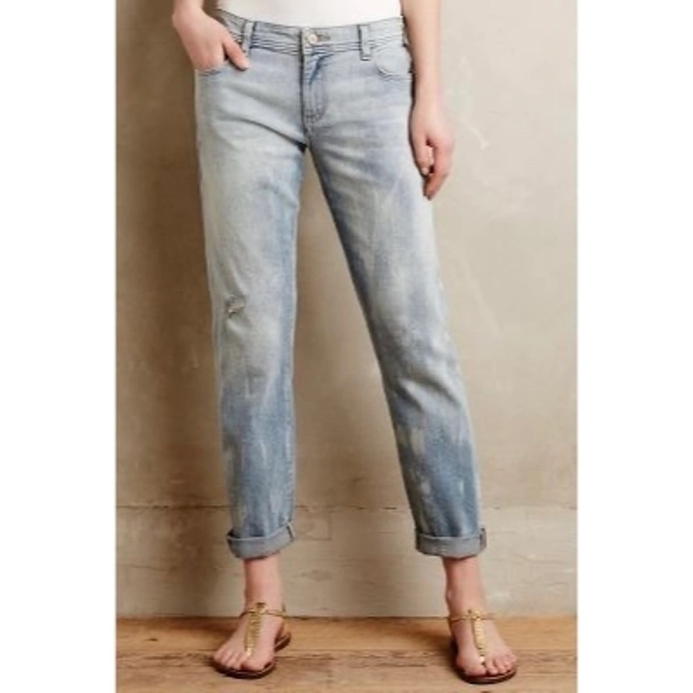 NWT Anthropologie Pilcro Hyphen Relaxed Fit Crop Jeans Sz 26 Petite Z7